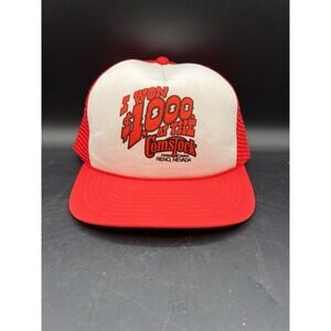 Vintage 1980s Comstock Hotel And Casino Winners Hat One Size 1000 Dollar Win